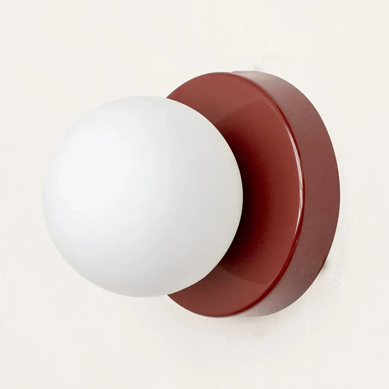 LumoVela Slim Glass Orb Wall Light Nordic LED Sconce | Lersk
