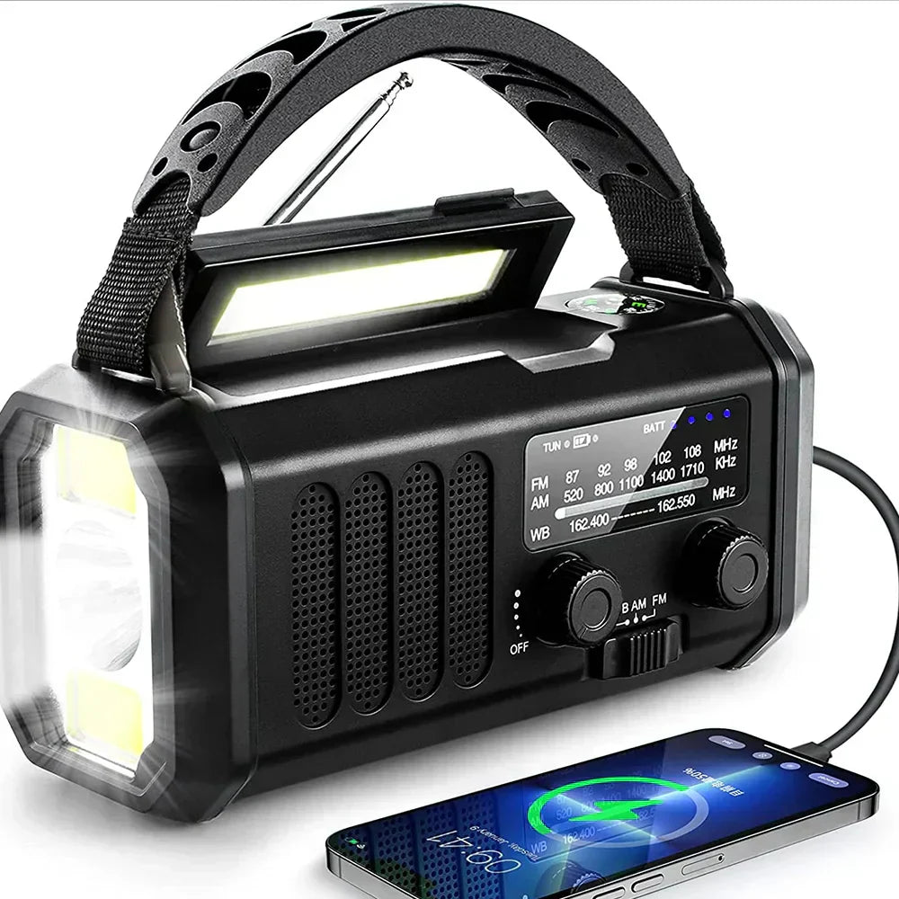 Signa 10000mAh solární ruční klička NOAA nouzové rádio pro kempování | Lersk