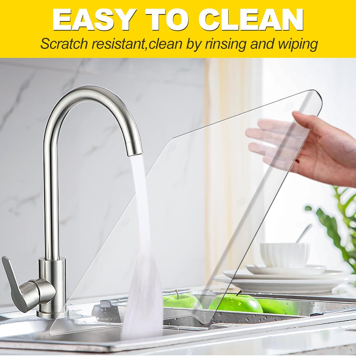 Non Slip Transparent Cutting Board With Lip For Home And Restaurant Kitchens | Lersk