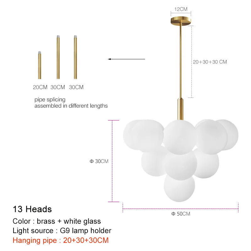 Kestrel Iron Fem-Hoved LED Pendel Lys Lysekrone | Lersk