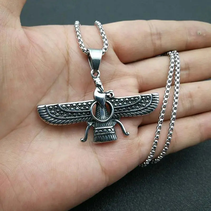 Zoroastrian Faravahar And Ahura Mazda Pendant Necklaces For Spiritual Heritage Jewelry Collection | Lersk