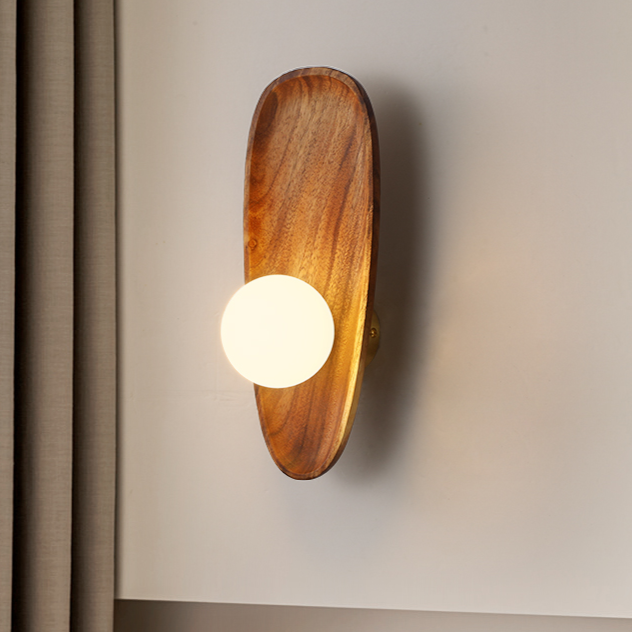 LumiVerde Natural Wood Wall Lamp for Warm Ambience | Lersk