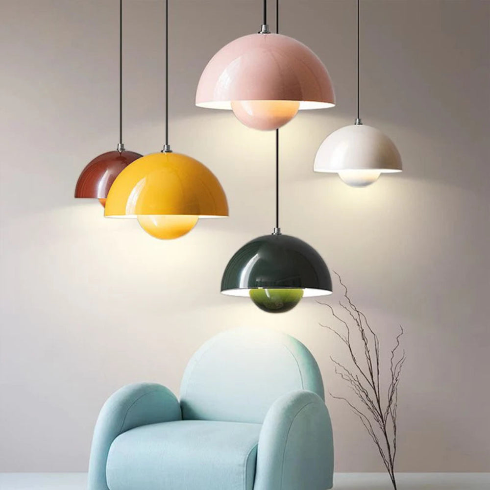 Lustre semi-circulaire couleur vibrante pour salons | Lersk