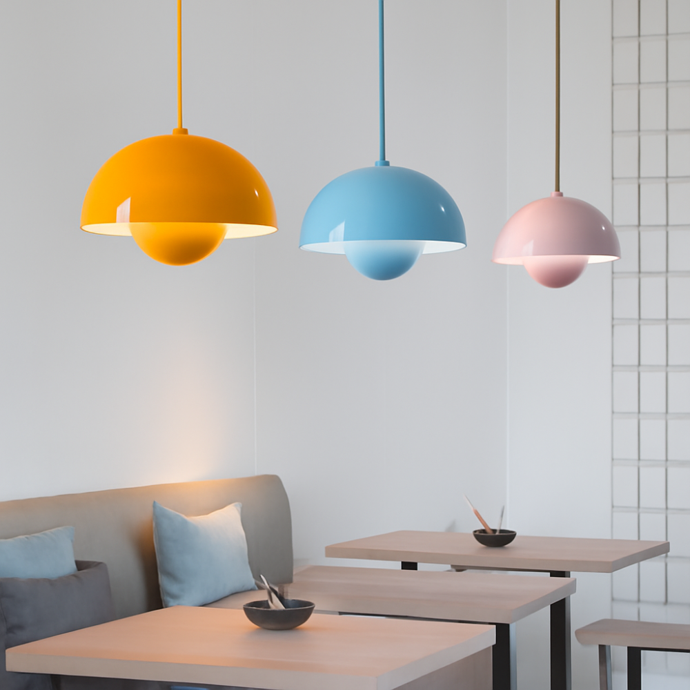 Lustre semi-circulaire couleur vibrante pour salons | Lersk
