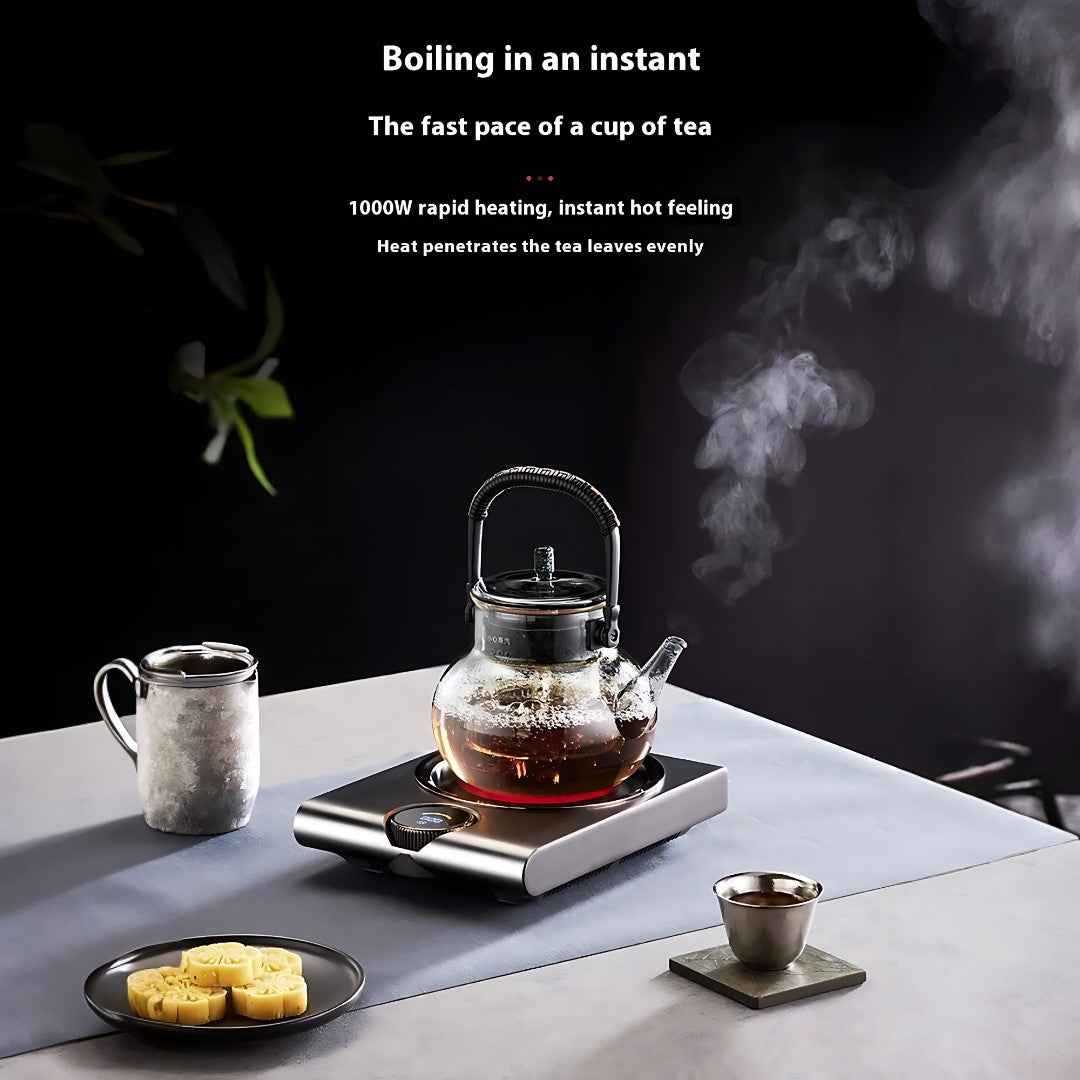 SerenoHeat Electric Ceramic Hot Plate 1000W Charcoal Heat Emulation For Tea Lovers | Lersk