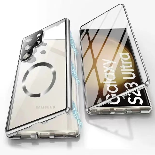 Kovové pouzdro z hliníkové slitiny 360 se bezpečným zavíráním pro Samsung Galaxy S24-S23 série | Lersk