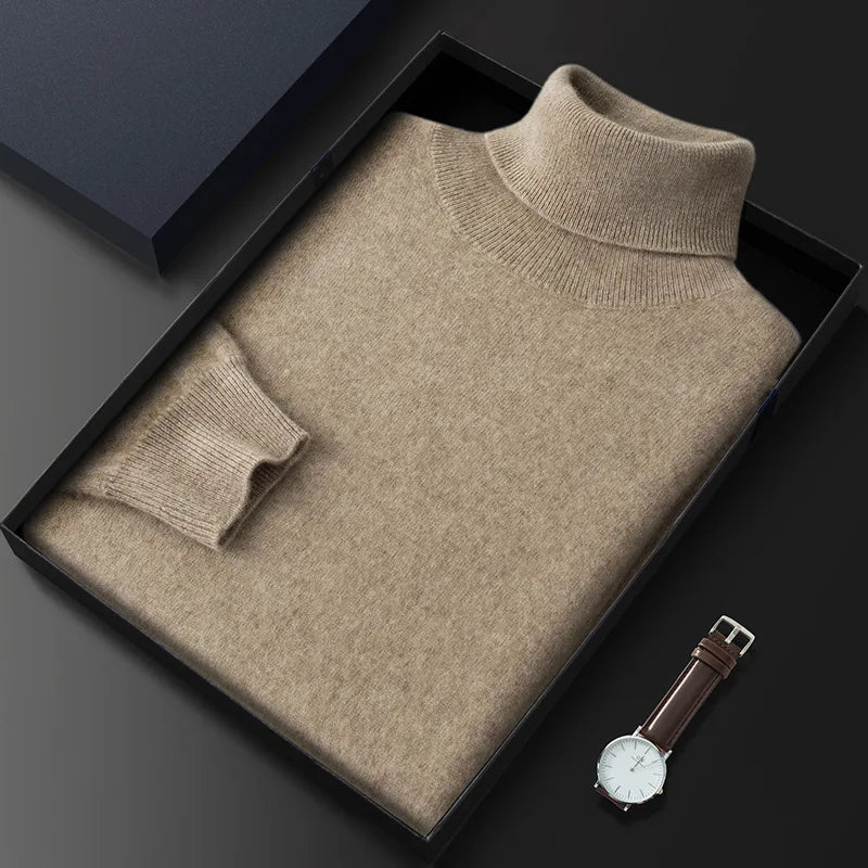 Sylvara 100% reiner Kaschmir-Rollkragenpullover für Herren | Lersk