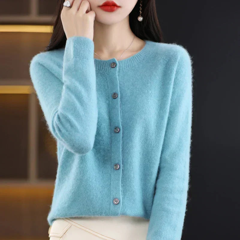 Cardigan din lână Merino Lyra cu nasturi, pentru toate anotimpurile | Lersk