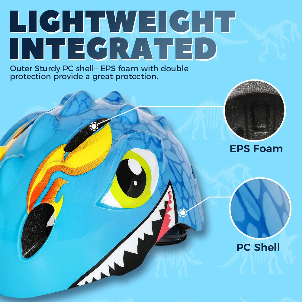 Kids Cycling Helmet & Protective Gear Set with Knee and Elbow Pads | Lersk
