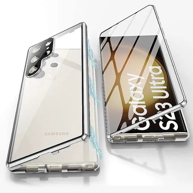 Kovové pouzdro z hliníkové slitiny 360 se bezpečným zavíráním pro Samsung Galaxy S24-S23 série | Lersk