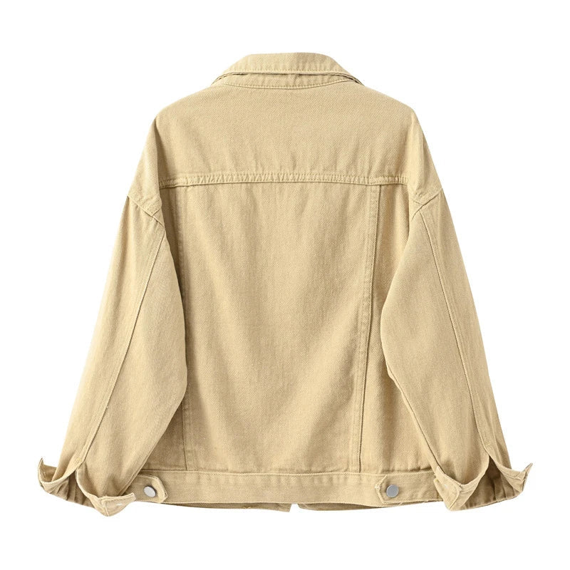 Harborline Denim Jacket for Women Button Front Casual Everyday Comfort Layering | Lersk
