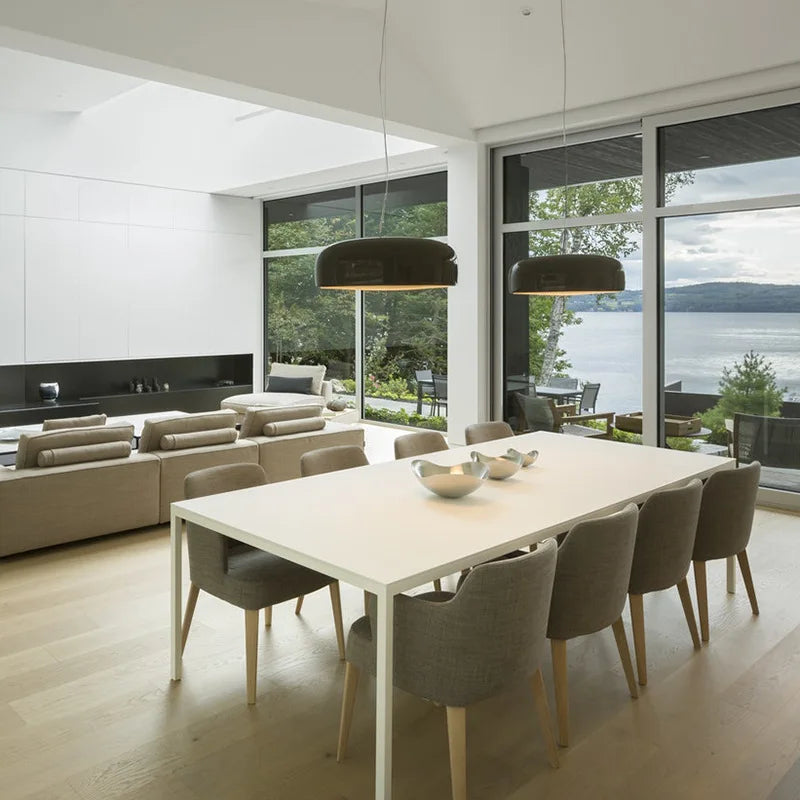 FjordLume Nordic Round Pendant Light Metal and Acrylic | Lersk