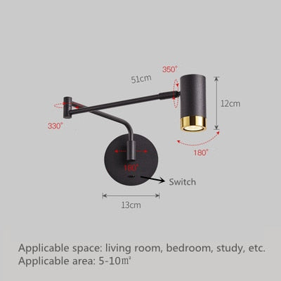 NovaLume Touch-Sensor Wall Light With Swing Arm LED | Lersk