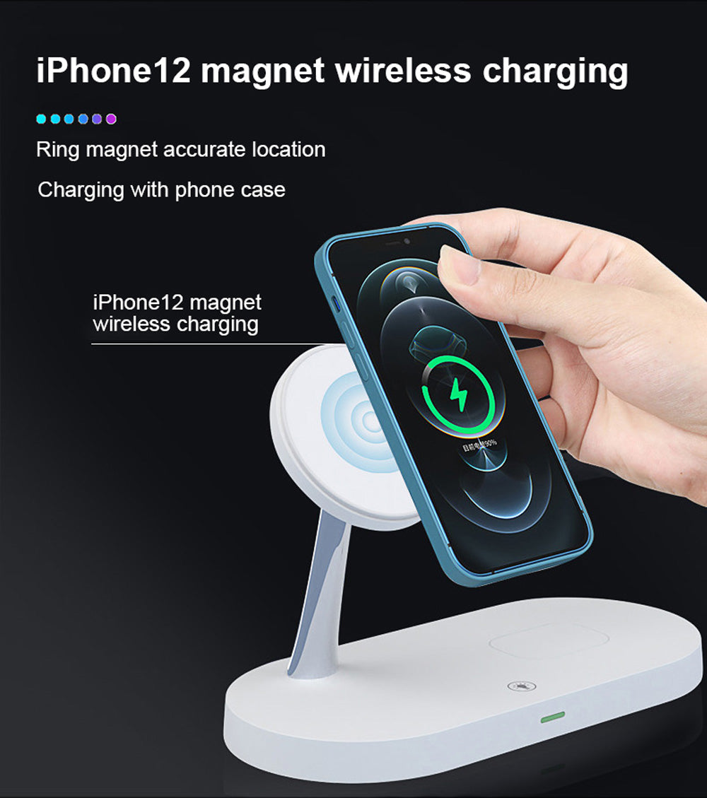 Magnetická nabíjecí stanice 5 v 1 s nočním světlem pro Apple | Lersk