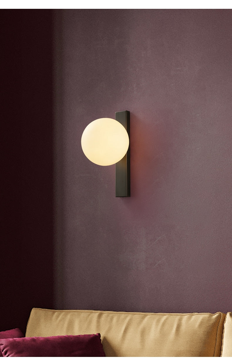 Applique da parete Aure Copper Circ LED per interni nordici | Lersk