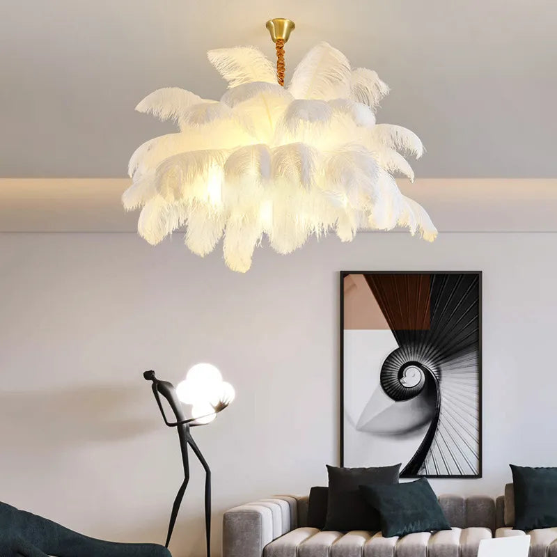 AstraFeather Pendant Chandelier Handcrafted Modern Light | Lersk