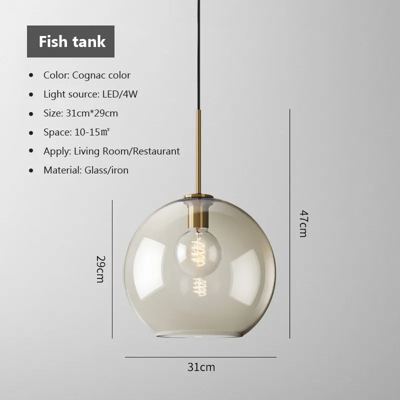 Luminária de Pendurar em Vidro Arctix Industrial LED Luxo | Lersk