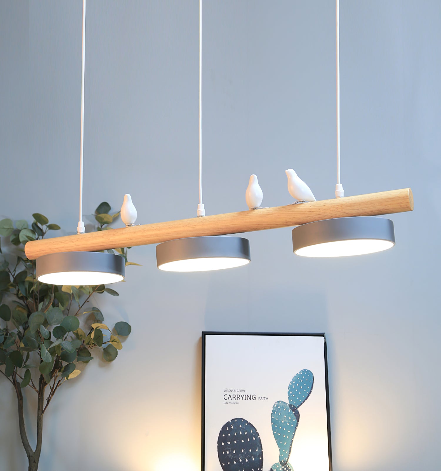 LyraNest Ptačí závěsná lampa Přírodou inspirovaná lampa do domácnosti | Lersk