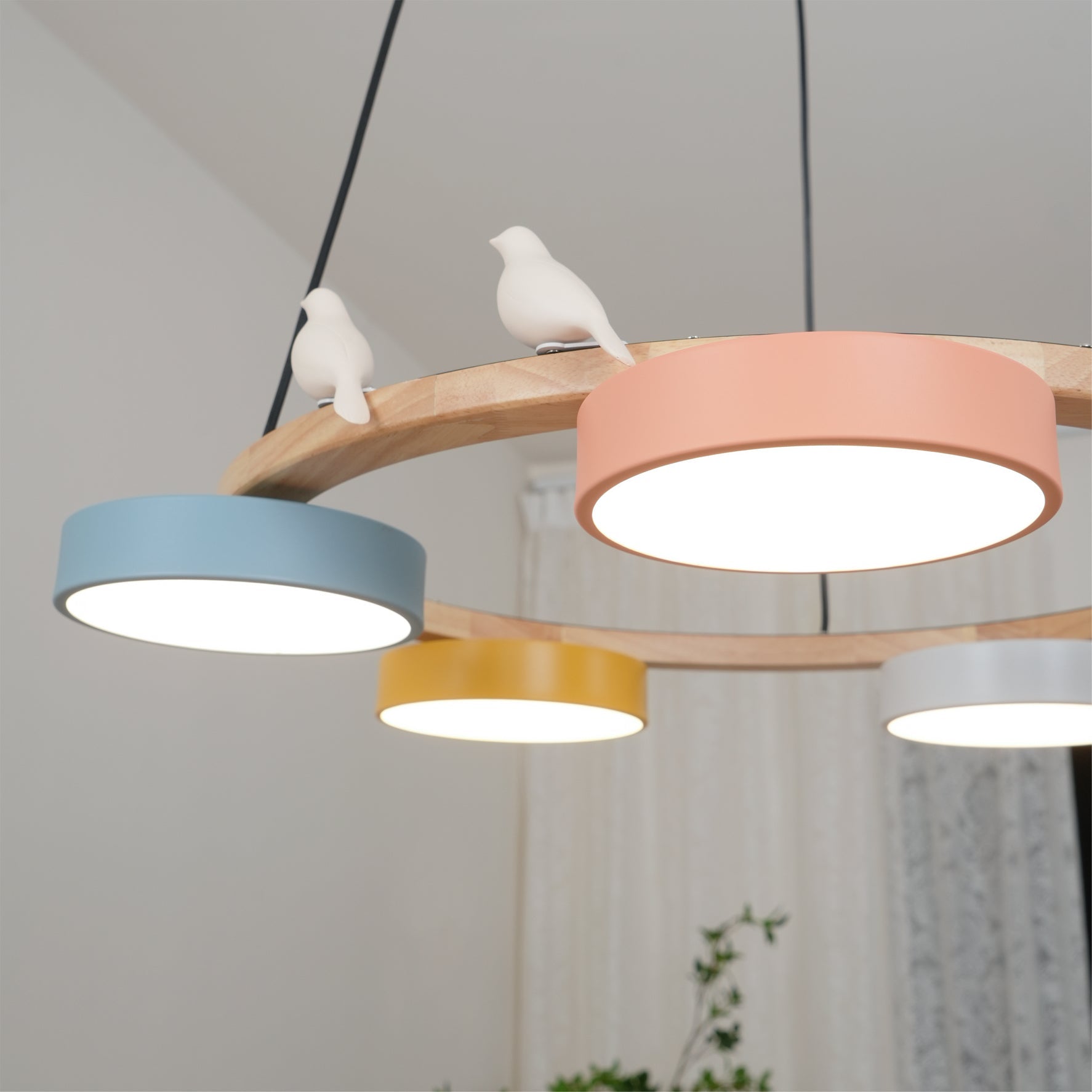 AeroNest Bird Round Chandelier | Multi-Material Fusion | Lersk