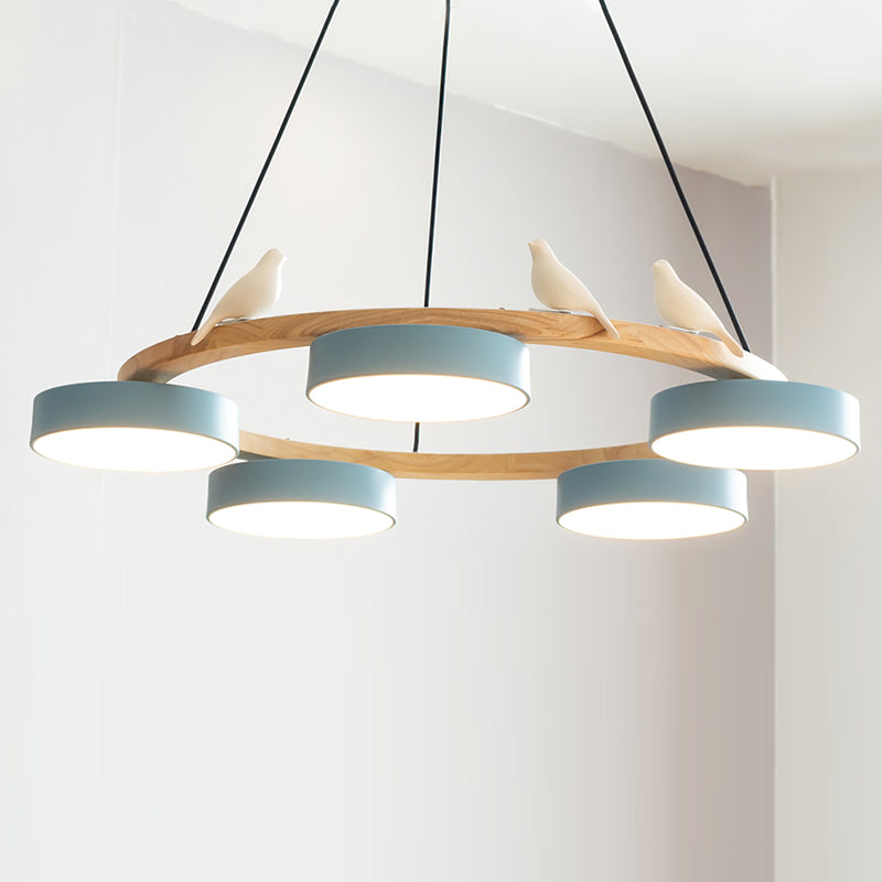 AeroNest Bird Round Chandelier | Multi-Material Fusion | Lersk