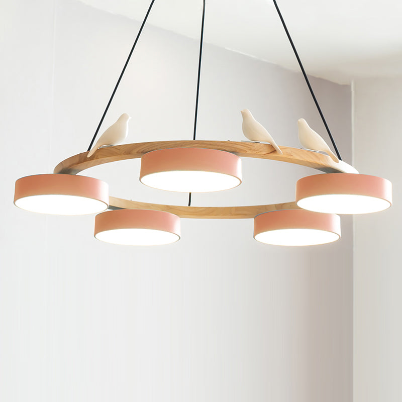 AeroNest Bird Round Chandelier | Multi-Material Fusion | Lersk