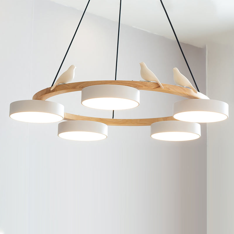 AeroNest Bird Round Chandelier | Multi-Material Fusion | Lersk