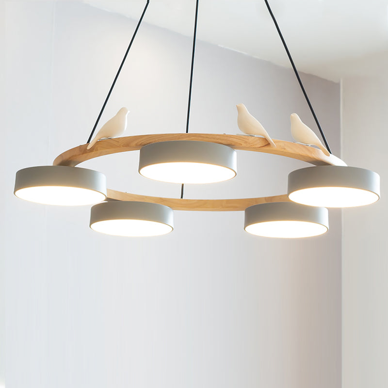 AeroNest Bird Round Chandelier | Multi-Material Fusion | Lersk