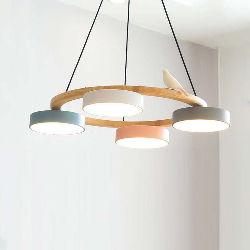 AeroNest Bird Round Chandelier | Multi-Material Fusion | Lersk