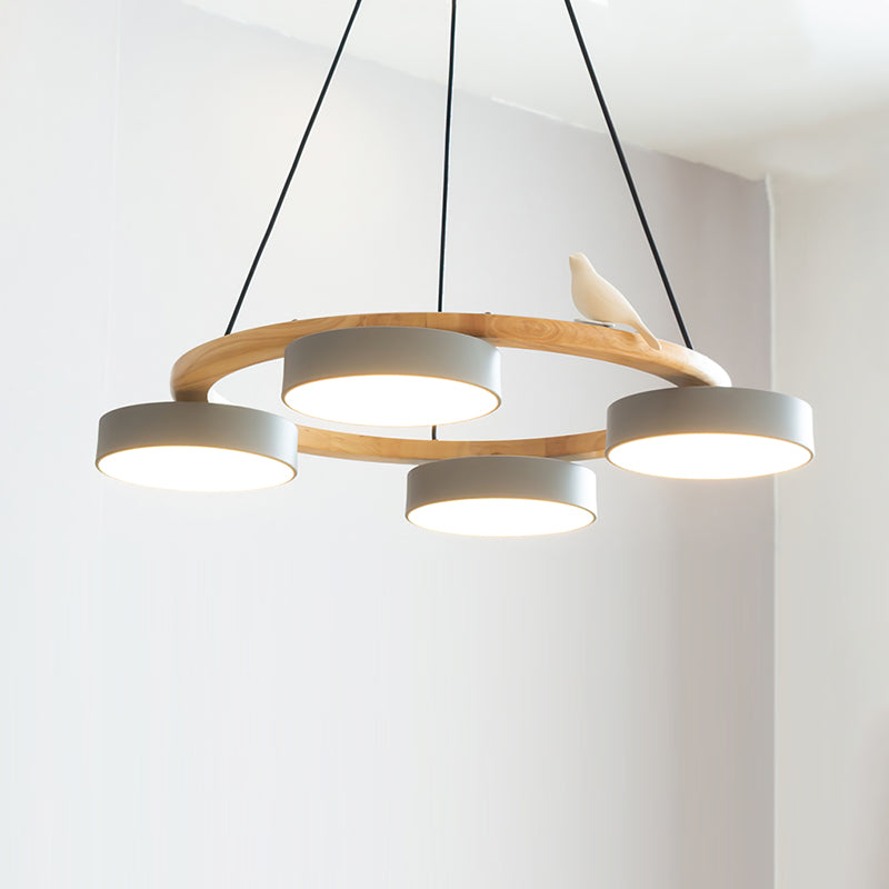 AeroNest Bird Round Chandelier | Multi-Material Fusion | Lersk