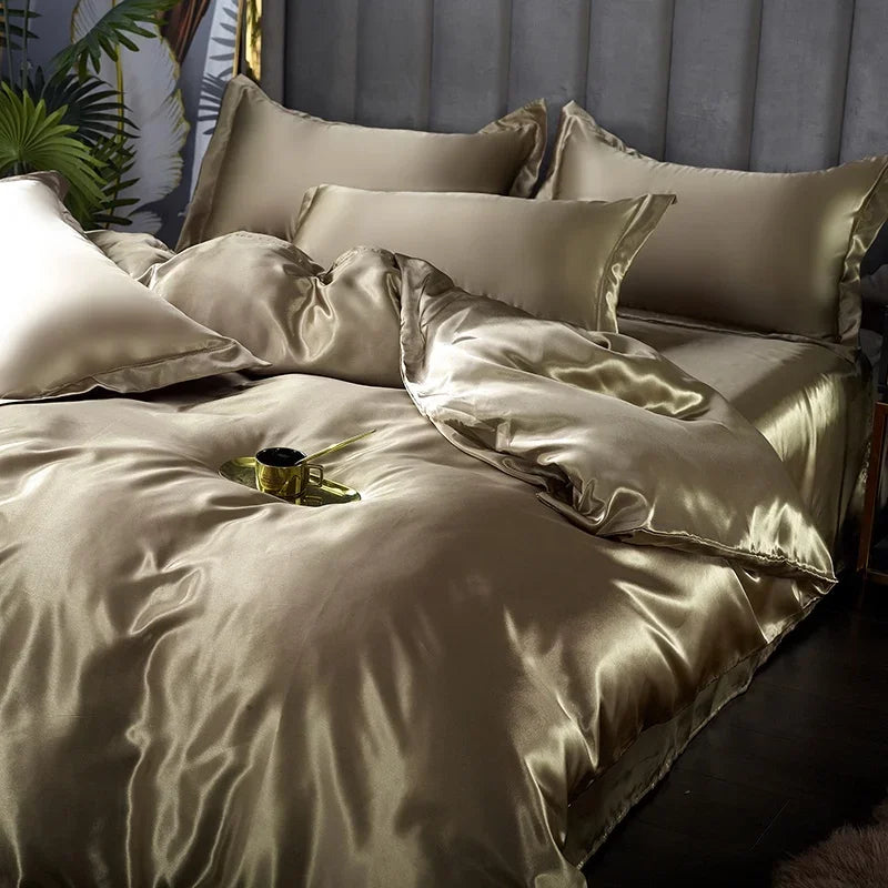Aurielle | Set de lenjerie de pat din satin de lux | Lersk