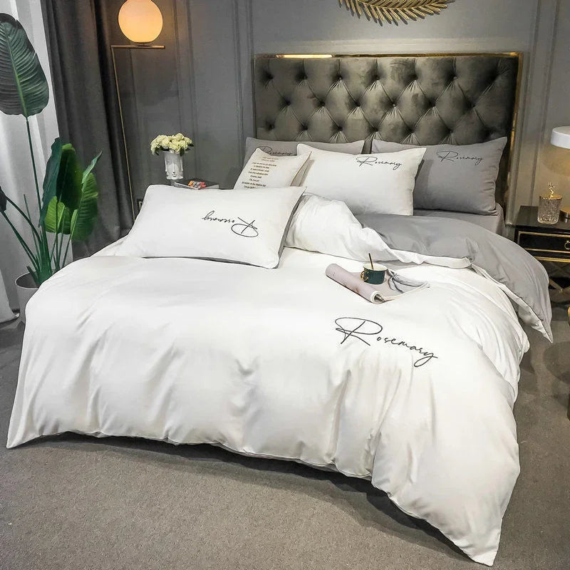 LuxeWeave prémiový povlak na přikrývku s elegantní výšivkou | Lersk