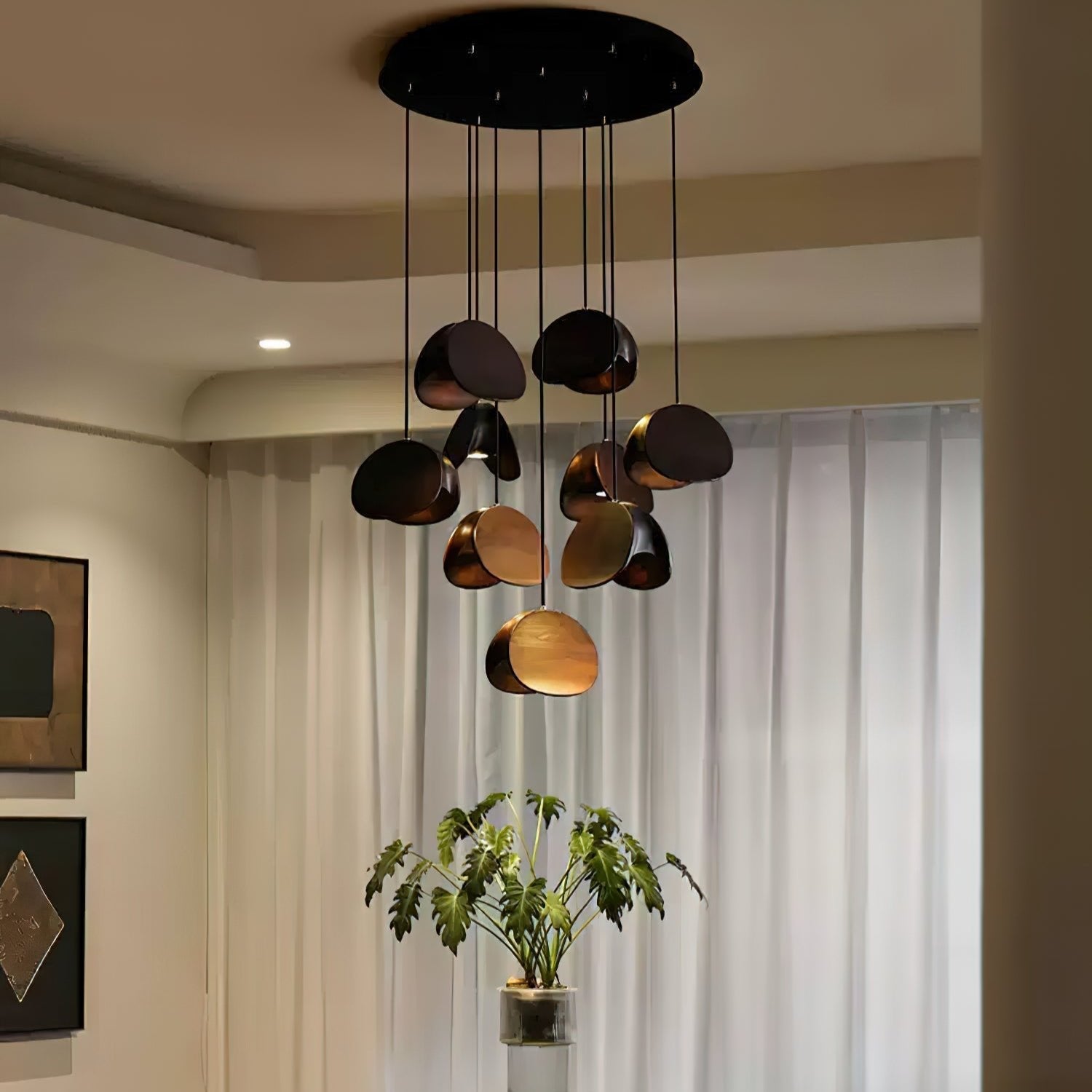 SylvaLeaf Pendant Light Natural Wood Round Leaf Shade | Lersk