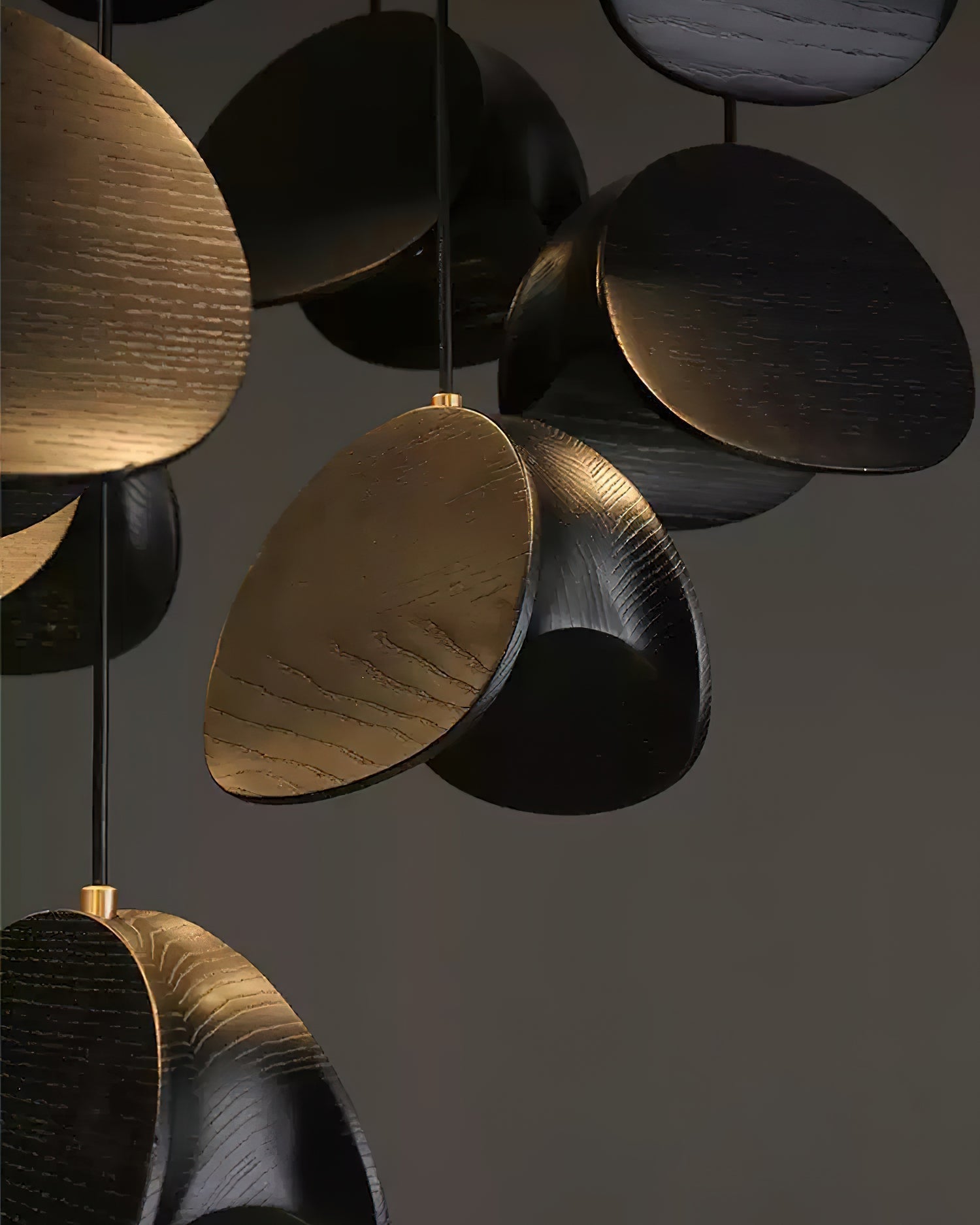 SylvaLeaf Pendant Light Natural Wood Round Leaf Shade | Lersk
