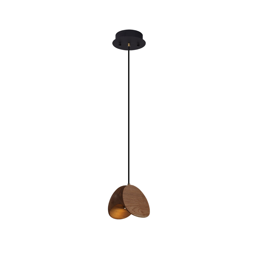 SylvaLeaf Pendant Light Natural Wood Round Leaf Shade | Lersk