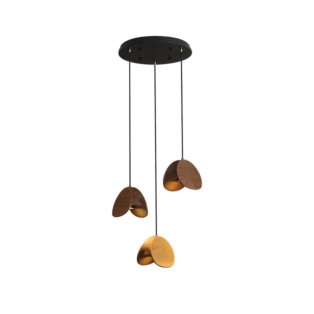 SylvaLeaf Pendant Light Natural Wood Round Leaf Shade | Lersk