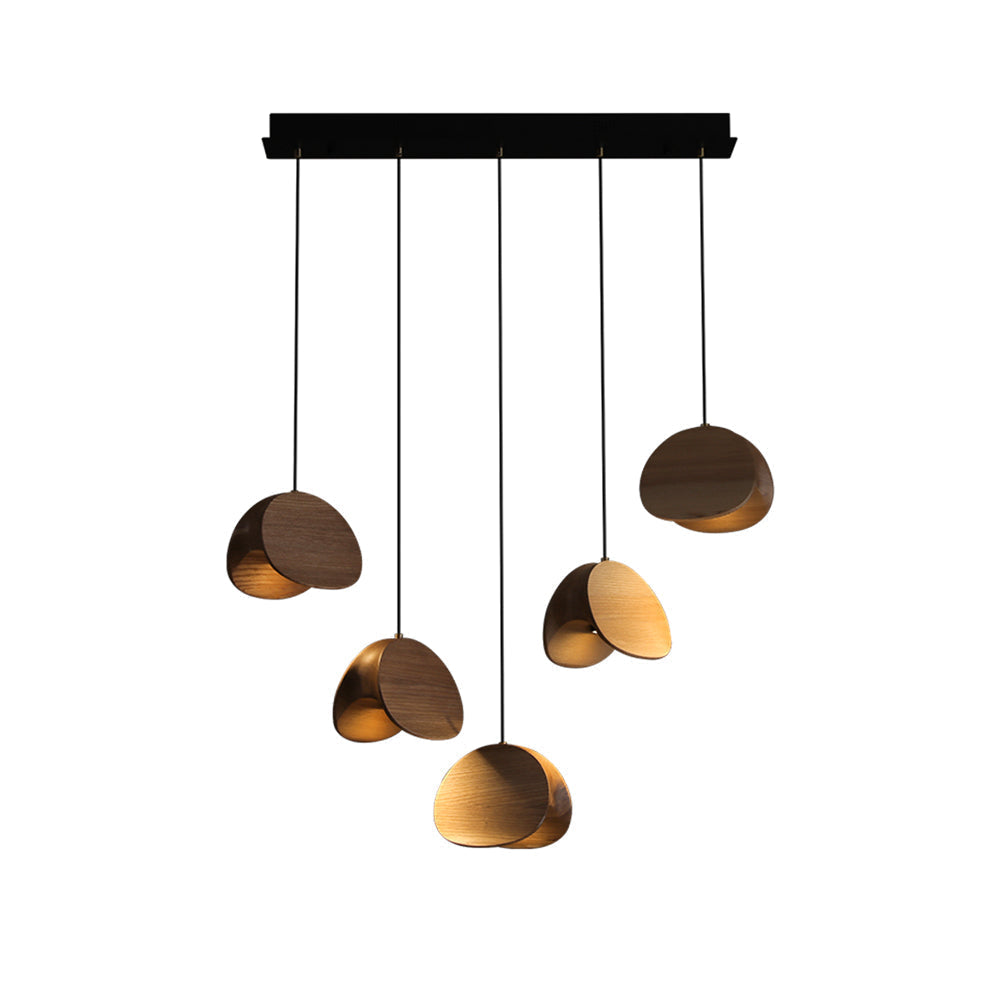 SylvaLeaf Pendant Light Natural Wood Round Leaf Shade | Lersk