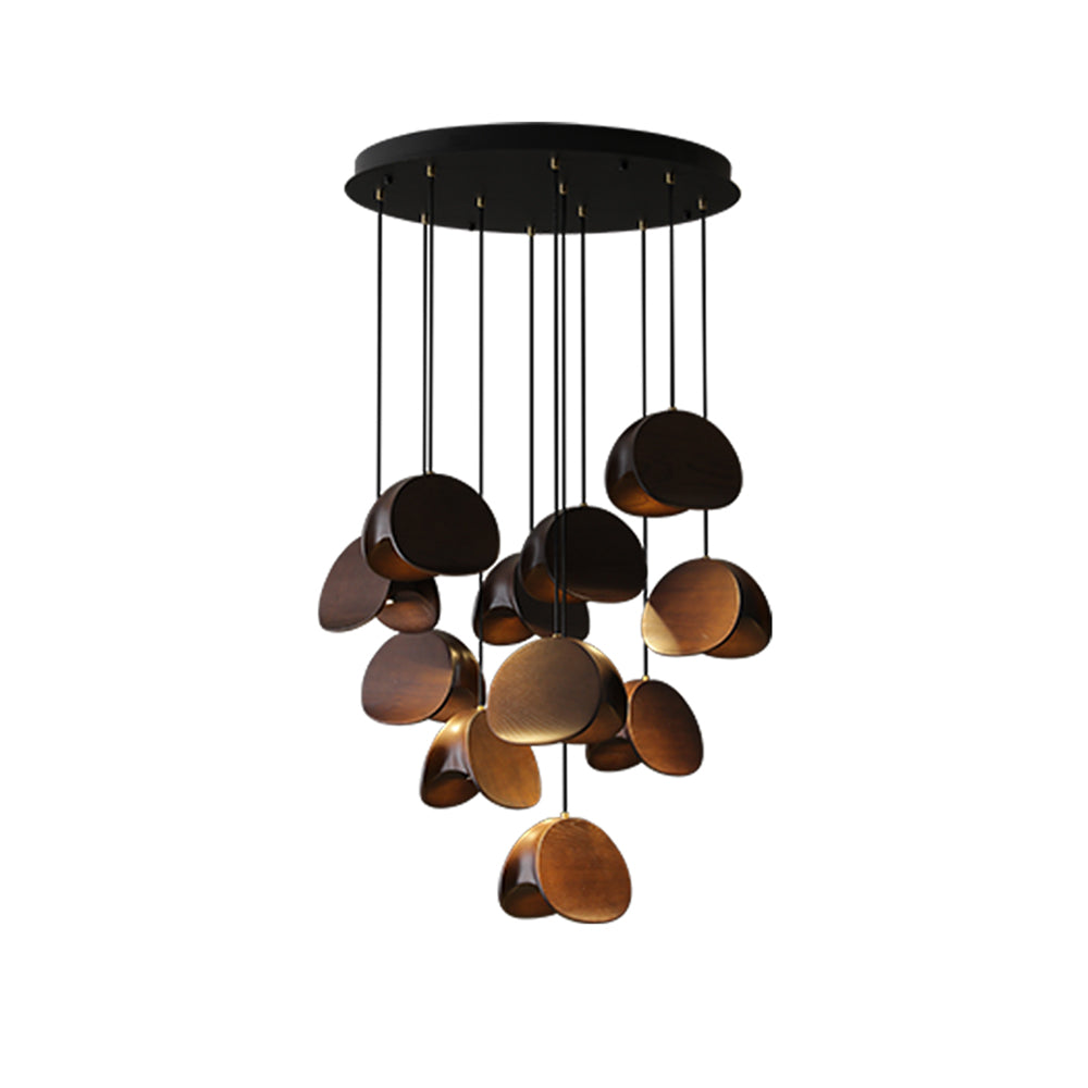 SylvaLeaf Pendant Light Natural Wood Round Leaf Shade | Lersk