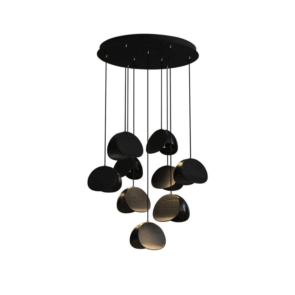SylvaLeaf Pendant Light Natural Wood Round Leaf Shade | Lersk