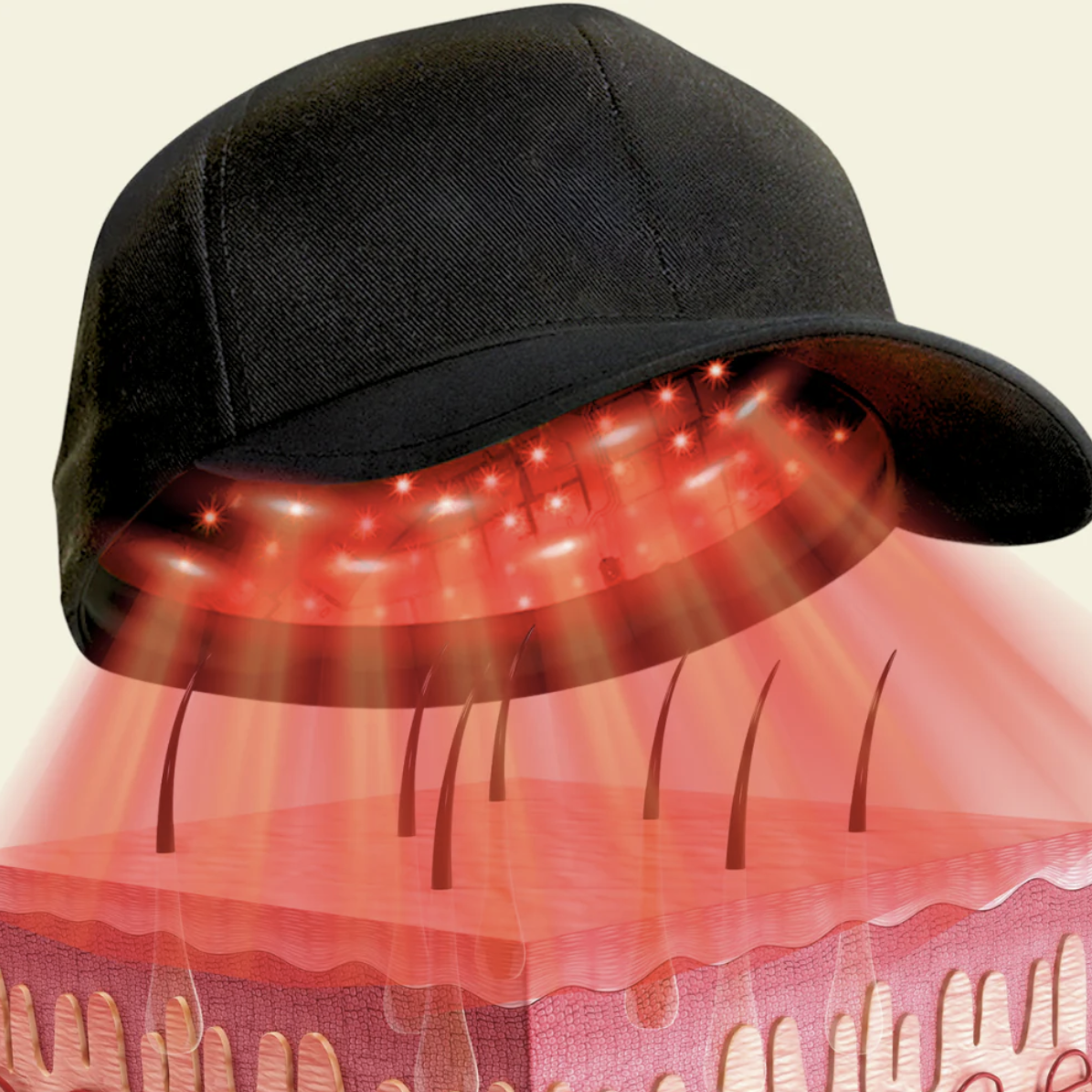 Cappello per terapia a luce rossa NovaLuma per la crescita dei capelli per uso domestico | Lersk