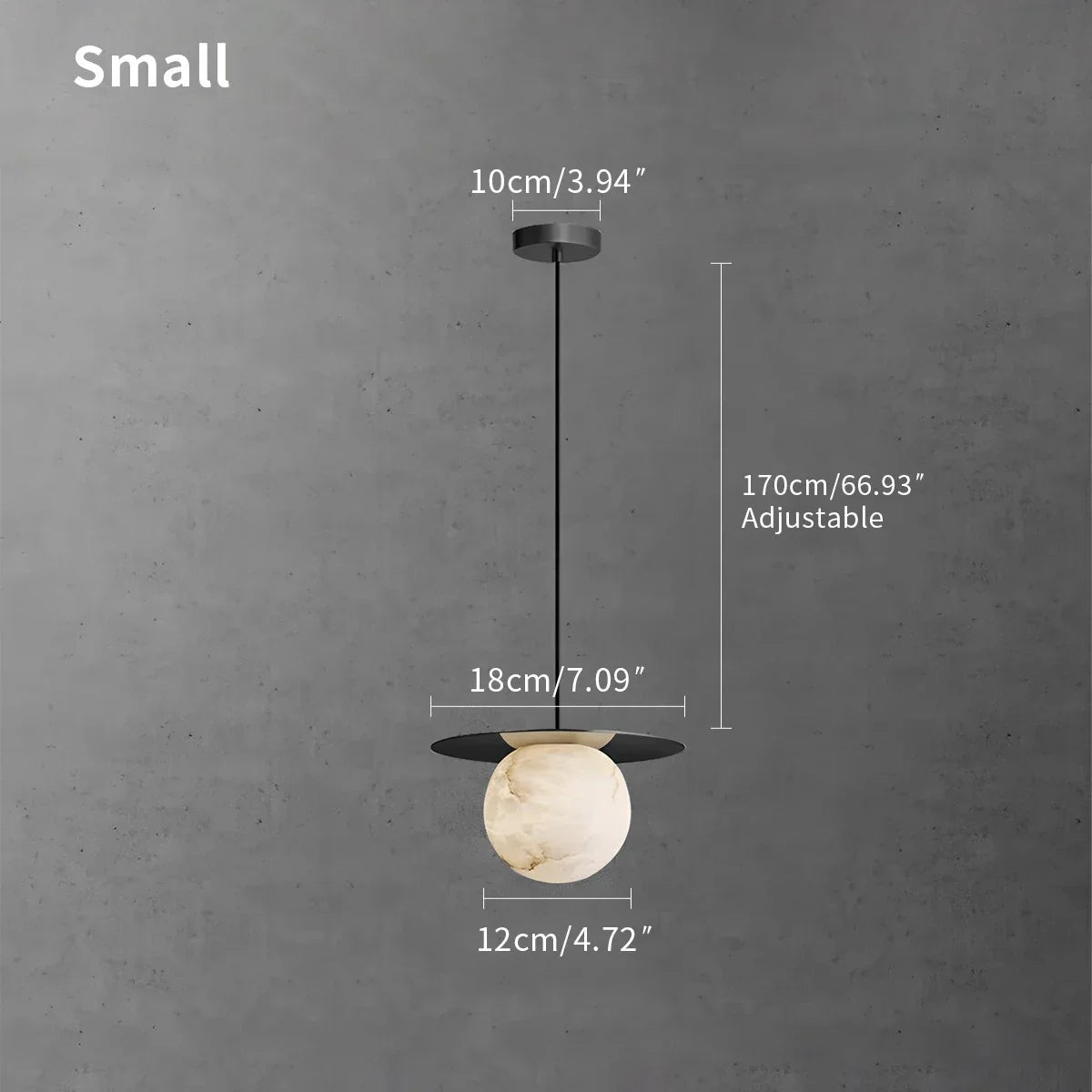 Luxury Spherical Natural Spanish Alabaster Pendant Light | Lersk