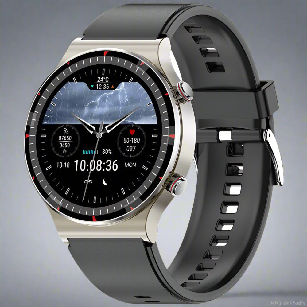 PulseTrack Smartwatch med EKG, blodtryks- og iltmåler, sundhedsovervågning | Lersk