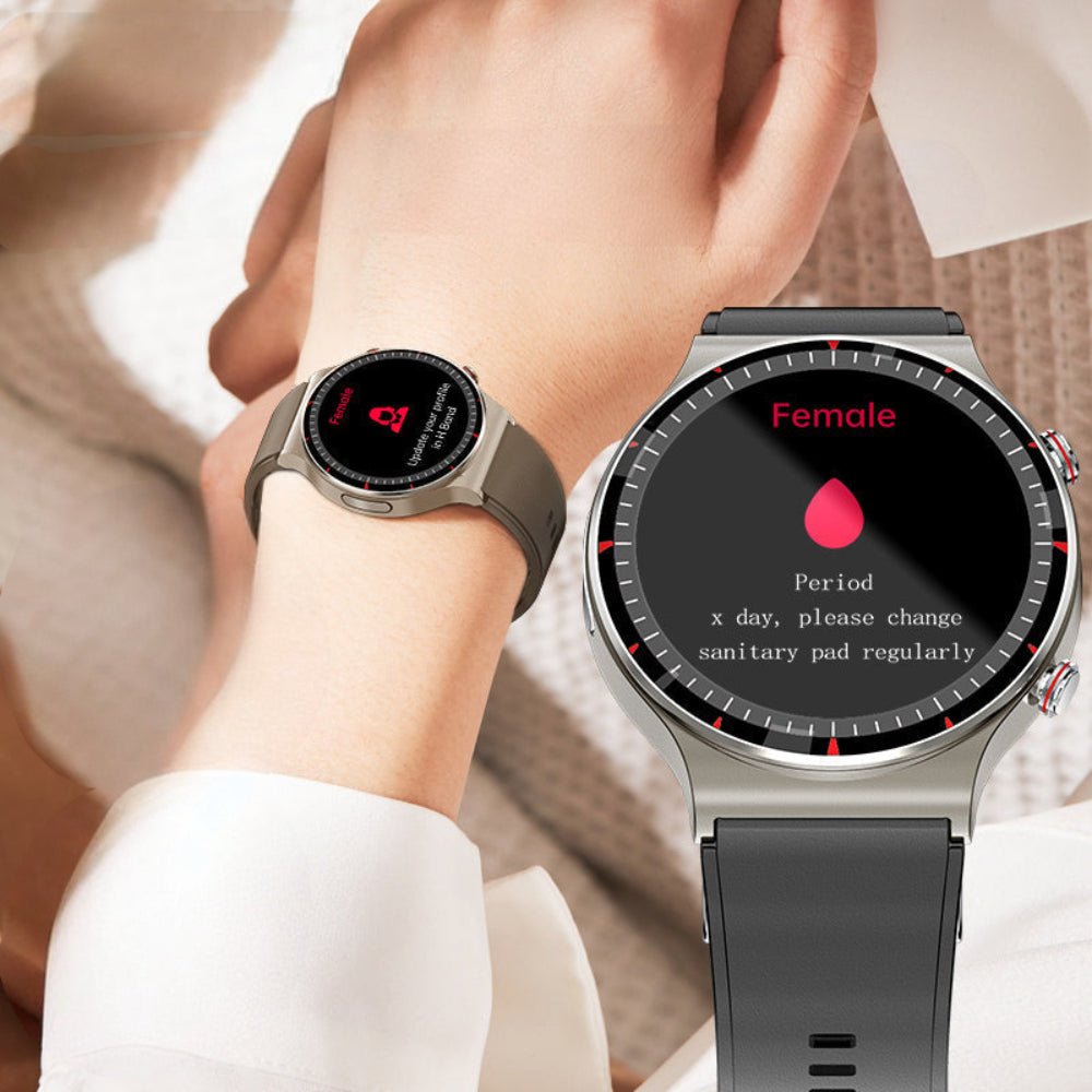 PulseTrack Smartwatch med EKG, blodtryks- og iltmåler, sundhedsovervågning | Lersk