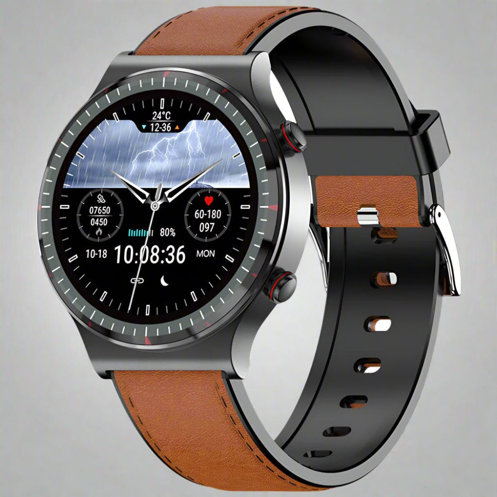 PulseTrack Smartwatch med EKG, blodtryks- og iltmåler, sundhedsovervågning | Lersk