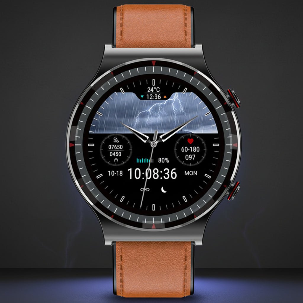 PulseTrack Smartwatch med EKG, blodtryks- og iltmåler, sundhedsovervågning | Lersk