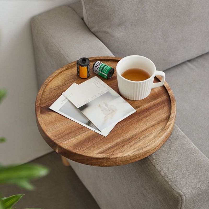 Vorin Walnuss Armlehnen Tablett Eleganter Sofa Beistelltisch Kompakt | Lersk
