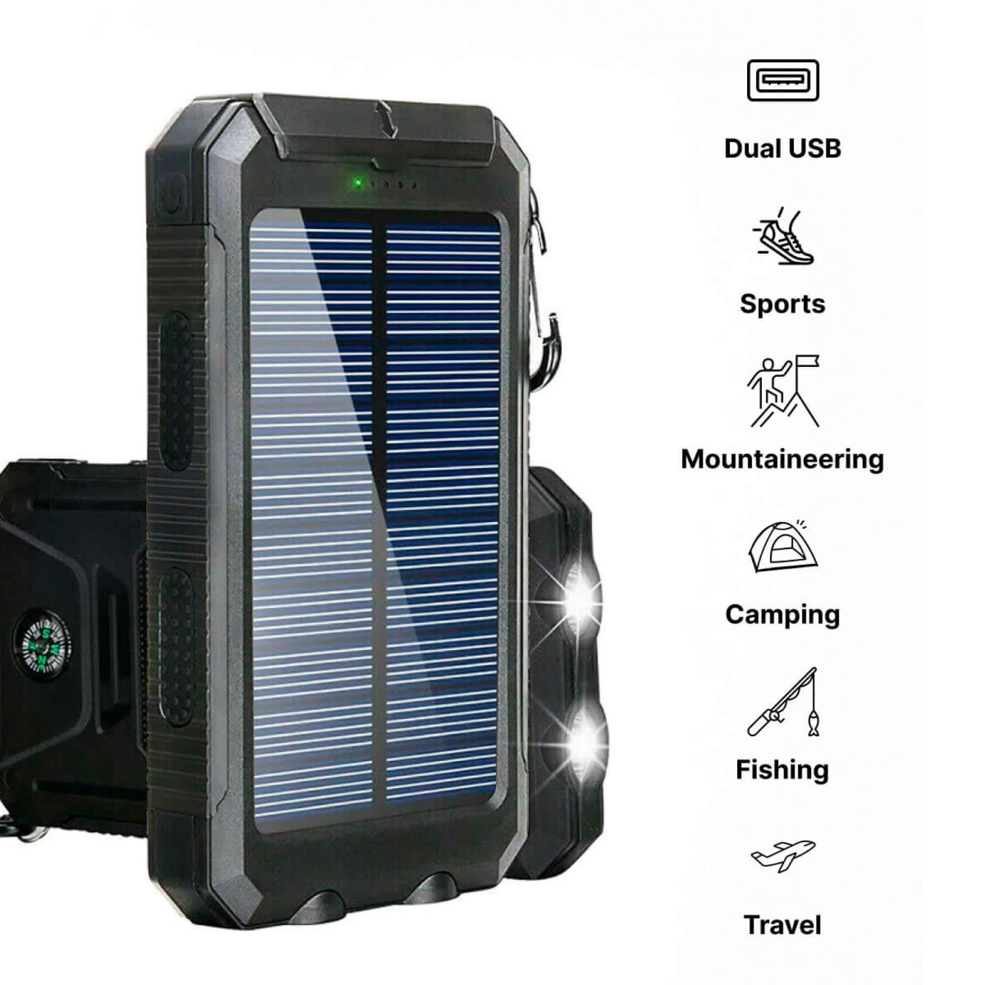 TerraNova TrailCharge Power Bank Solare Impermeabile 20000mAh per Uso Esterno | Lersk