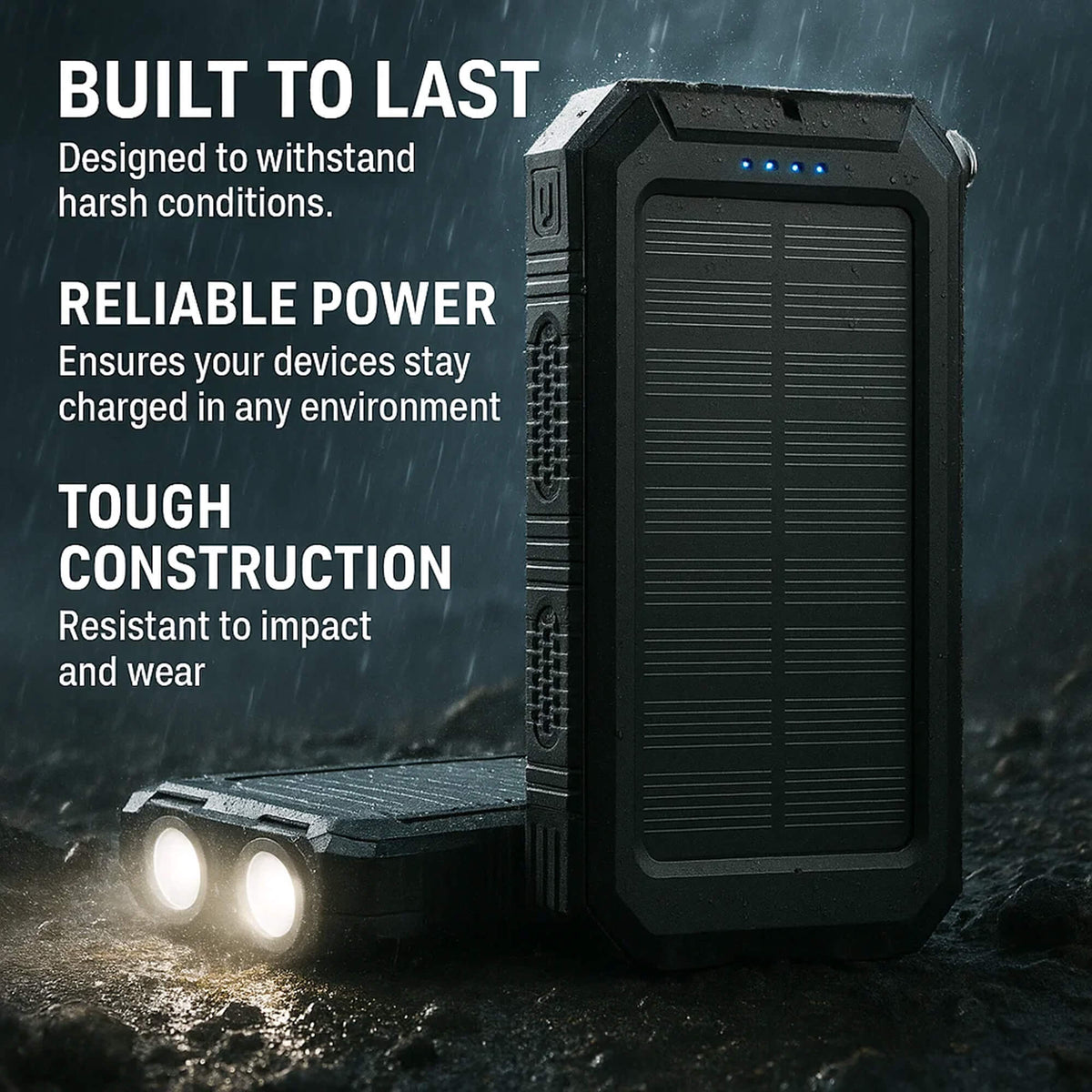 TerraNova TrailCharge 20000mAh Waterproof Solar Power Bank For Outdoor Use