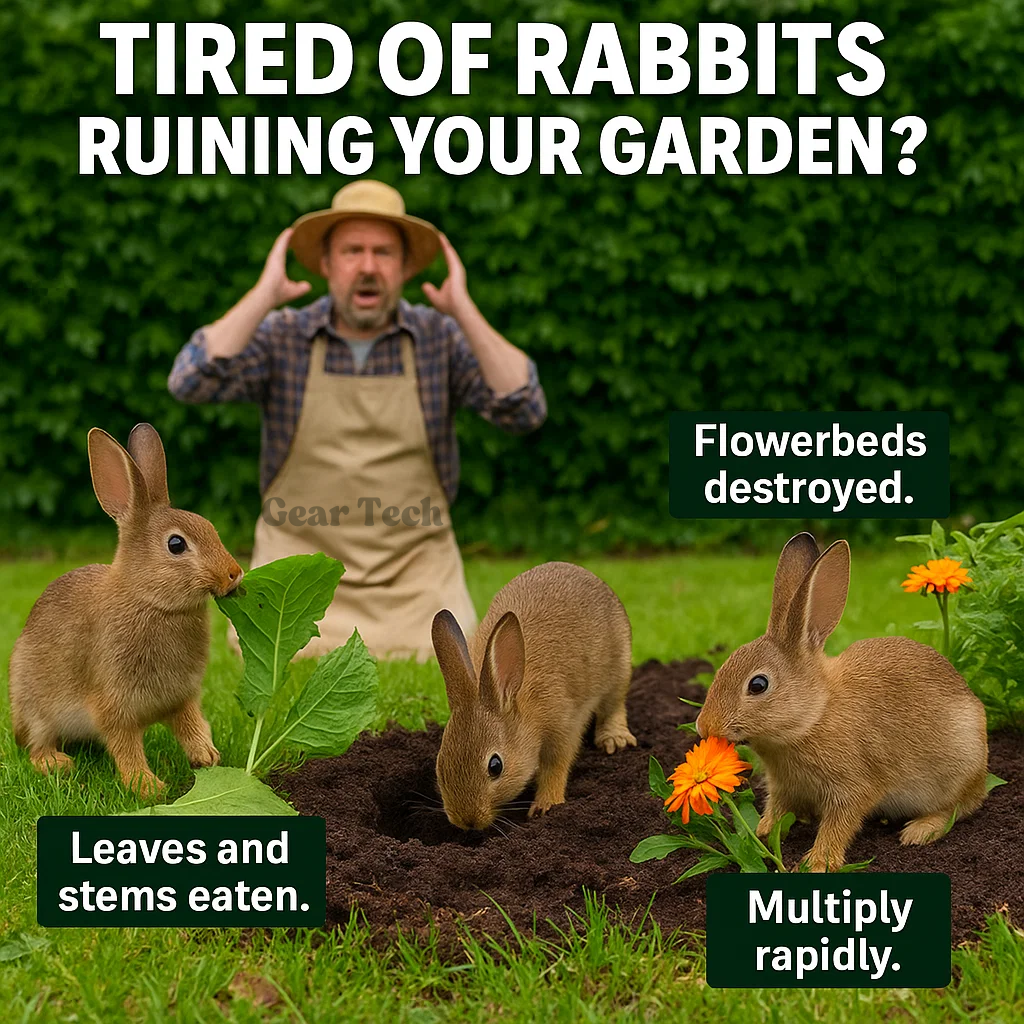 GardenGuard Solar Ultrasonic Rabbit Deterrent With Flashing Light | Lersk