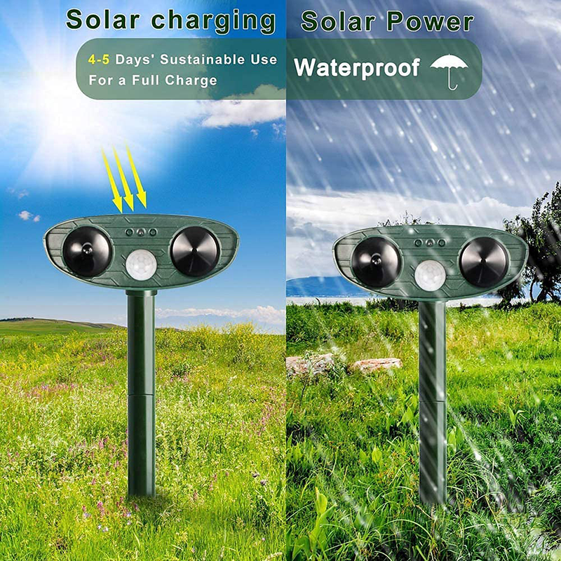 Solar Ultrasonic Rabbit Repeller With Flashing Light Garden | Lersk