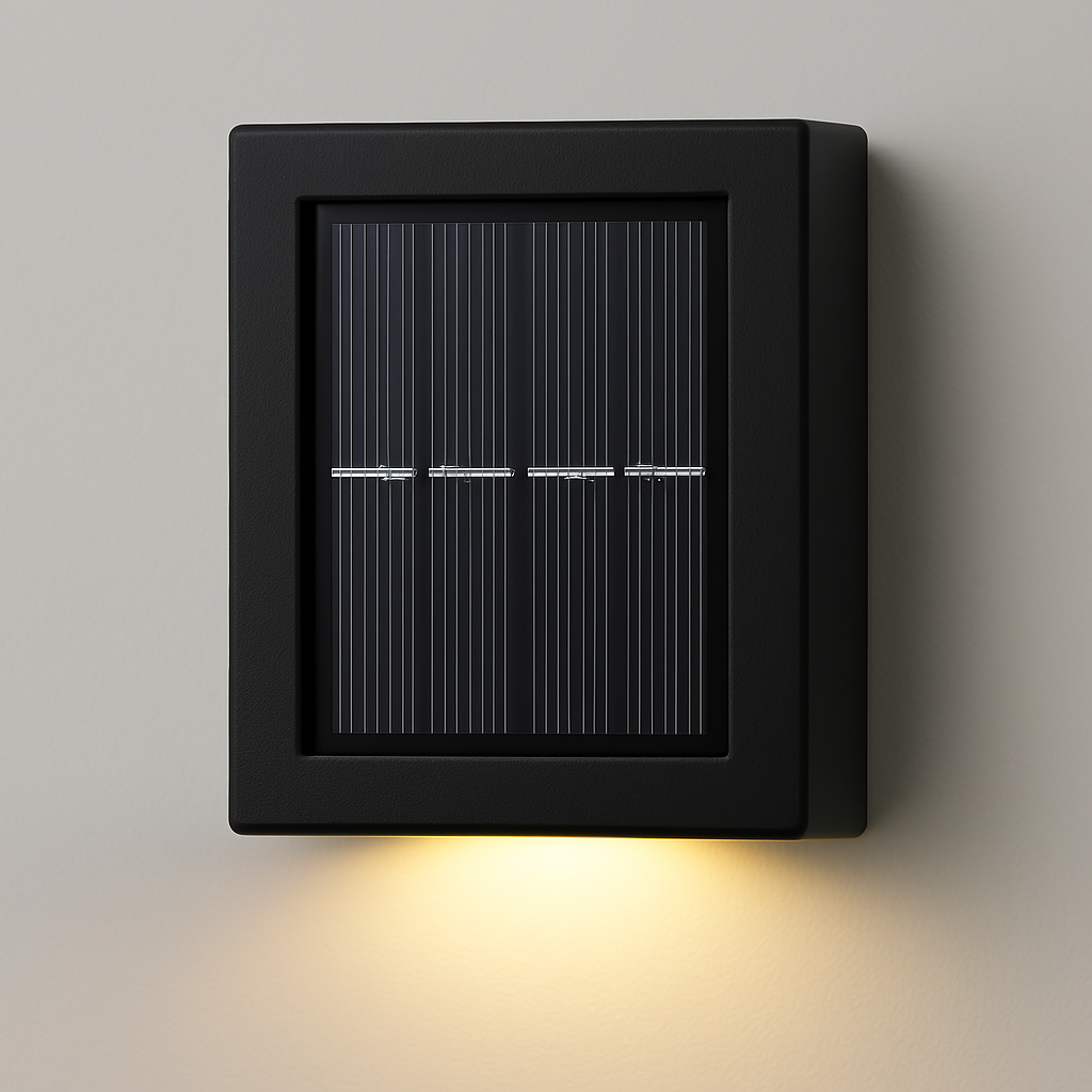Solarglow LED solární nástěnná lampa bezdrátová, odolná proti povětrnostním vlivům, venkovní osvětlení zahrady | Lersk